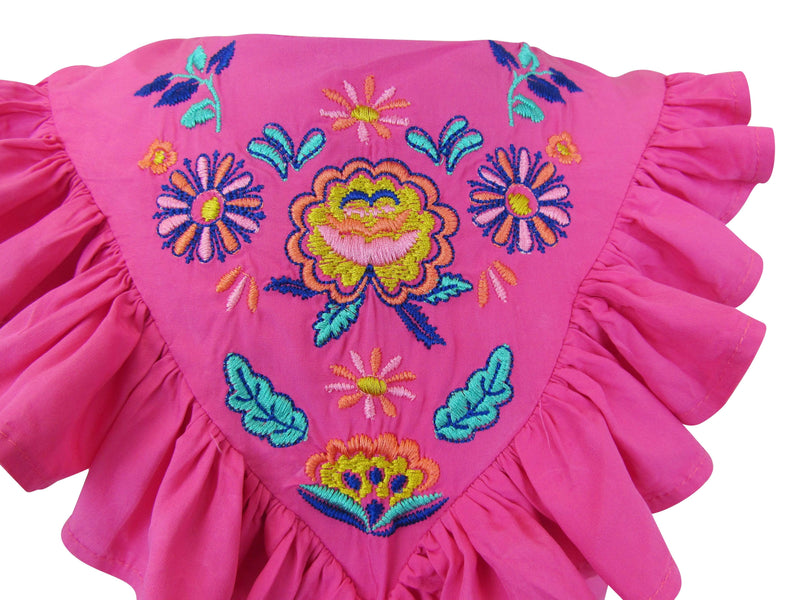 Cerise: Pink embroidered blouse