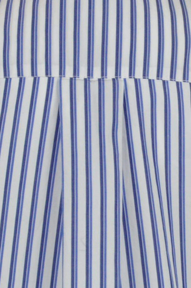 boys cotton shirt blue white pale blue striped collar button down bowtie bow tie long sleeve pocket smart dapper vintage unique