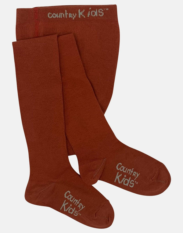Country Kids - Luxury cotton tights - Rust