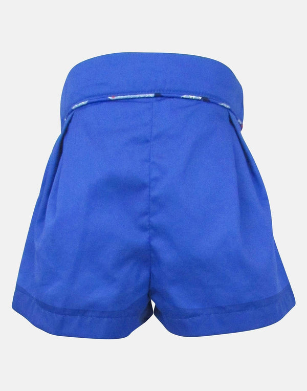 girls cotton shorts blue smart vintage unique toddler adjustable