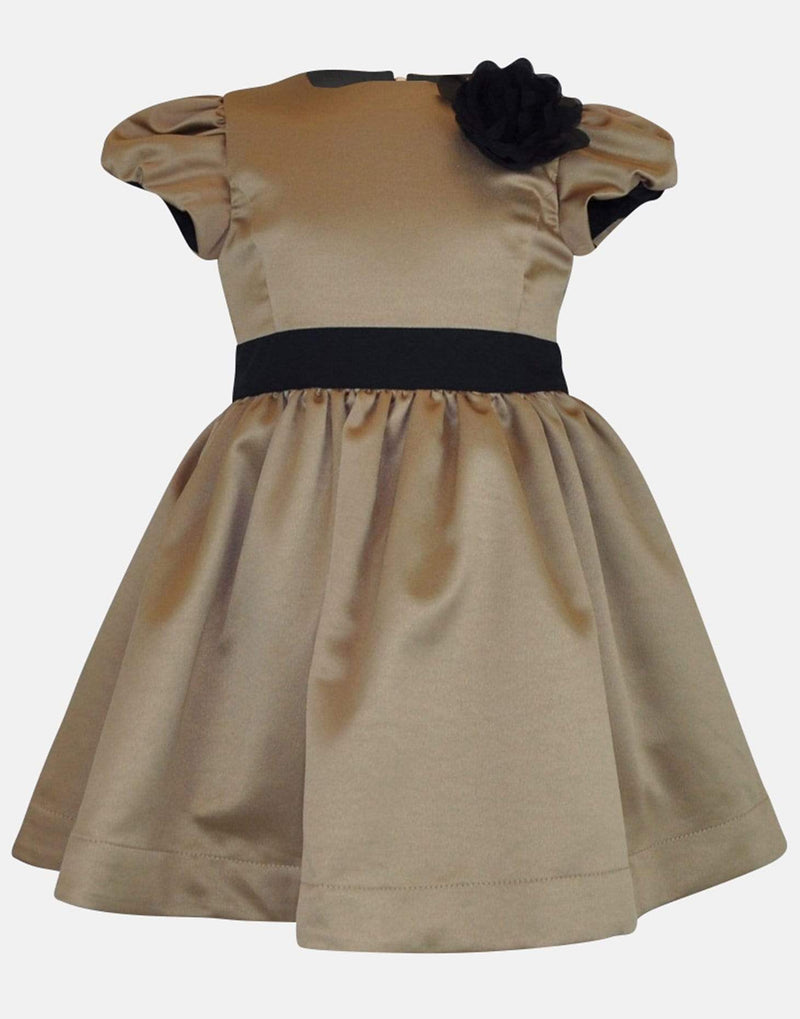 Diana - Gold satin dress – Little Lord & Lady