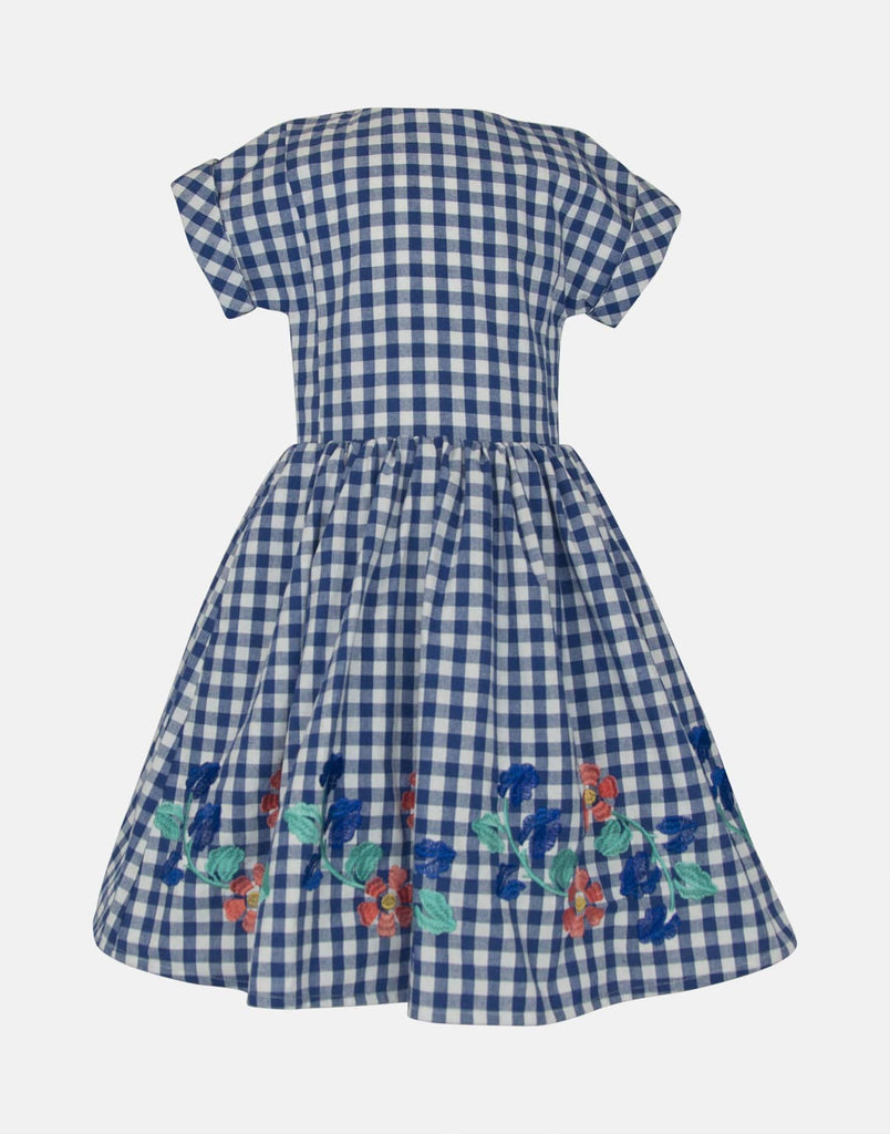 Light blue shop checkered dress