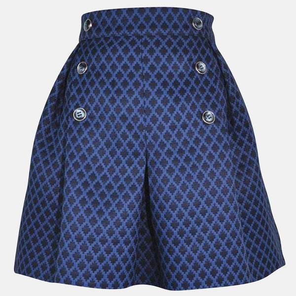 Madeline: Blue jacquard skirt – Little Lord & Lady