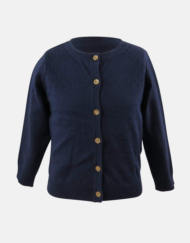Milly - Navy pointelle cardigan