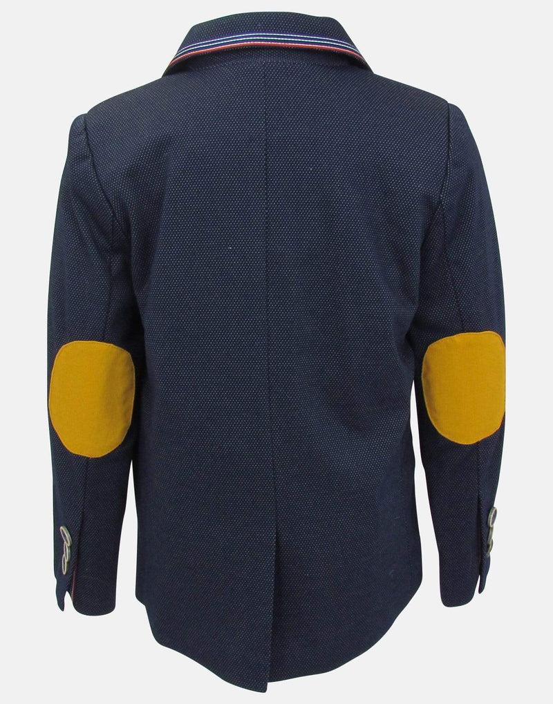boys blazer jacket blue spot spotted spotty check suit three piece pocket smart dapper vintage unique