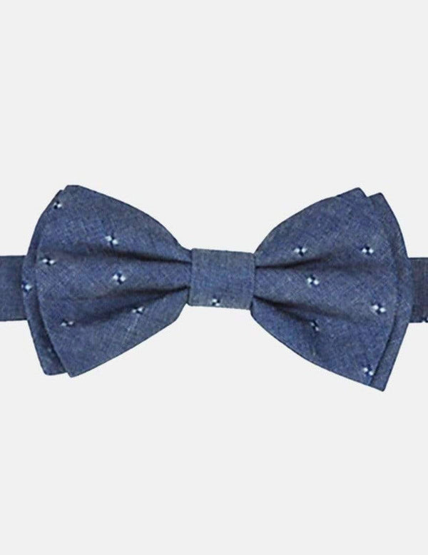 Dudley: Blue woven bow tie
