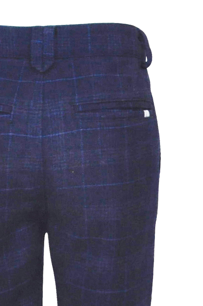 Buy Blackberrys Ricam Formal Check Trousers In Navy online
