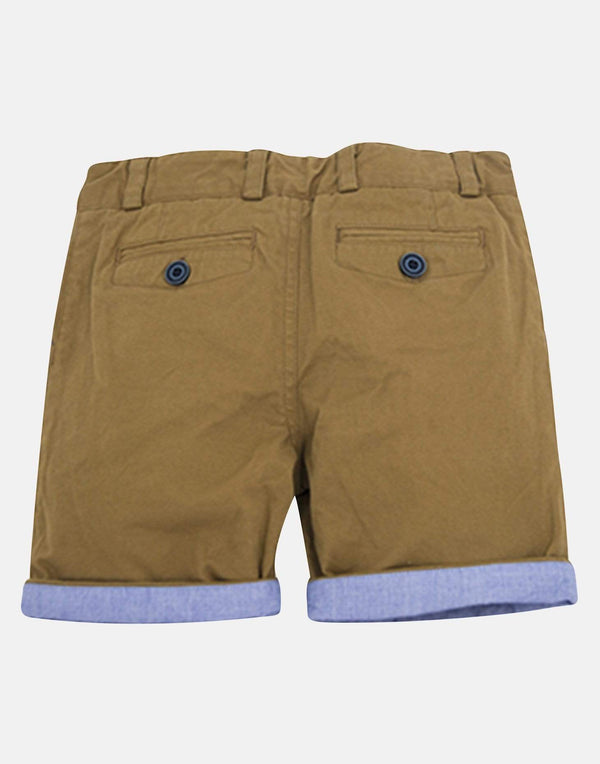 boys cotton pale blue stone tan brown turn up smart vintage unique dapper braces pocket shorts 