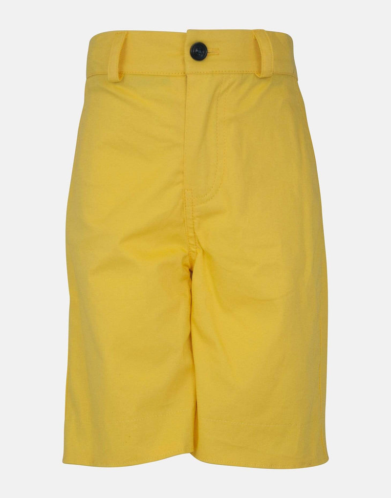 boys cotton shorts yellow lemon turn up pocket smart vintage unique dapper