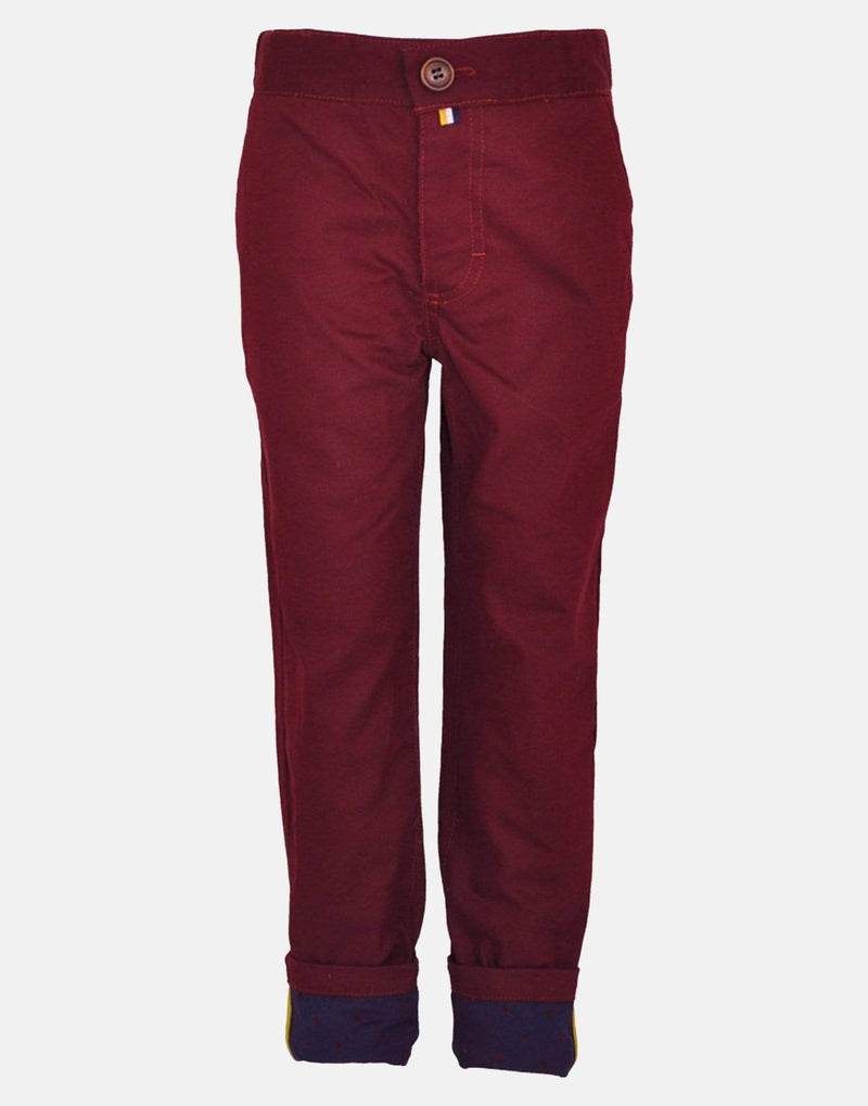boys trousers burgundy pockets navy turn ups spotted spot spotty unique smart traditional vintage toddler 