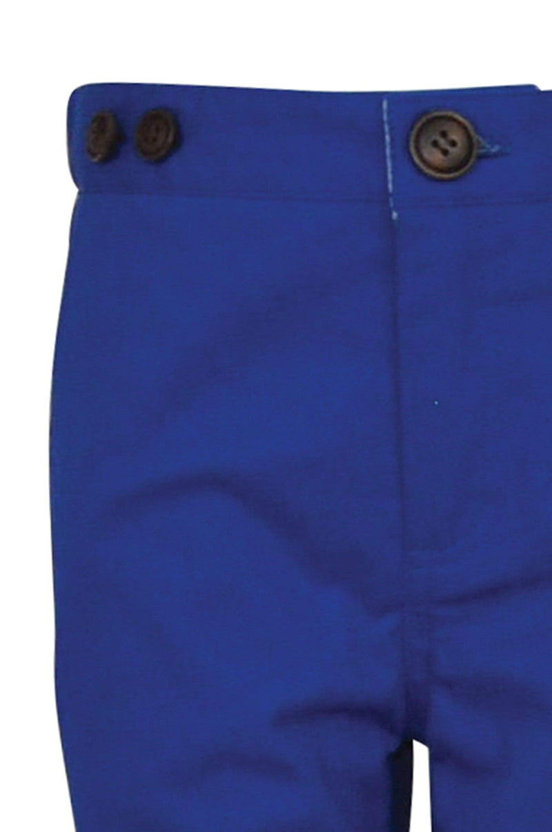 boys trousers blue bright unique dog print turn ups white pockets smart vintage traditional braces 