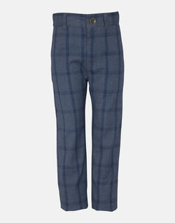 boys trousers blue checked check pockets smart vintage traditional suit 