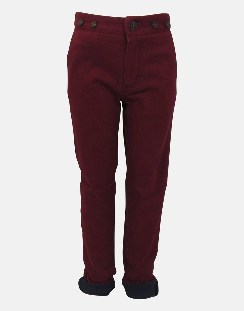 Baby Boys Orly Pants in Deep Red | Trotters – Trotters Childrenswear USA