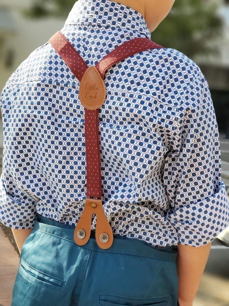 boys cotton shirt blue white pale blue floral collar button down bowtie bow tie long sleeve pocket smart dapper vintage unique