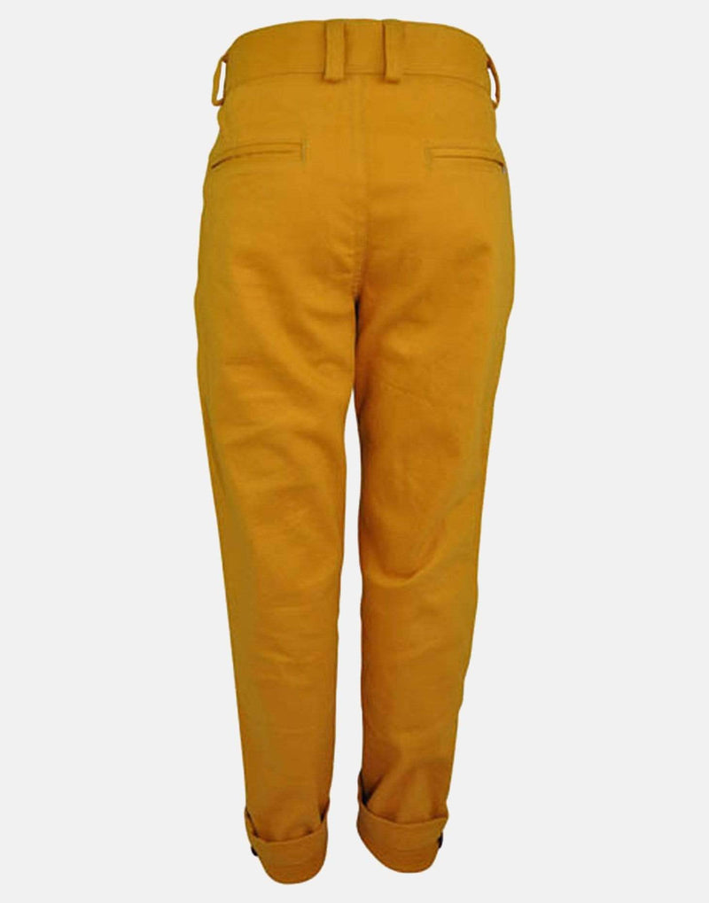 boys toddler trousers mustard yellow pockets turn ups vintage smart traditional