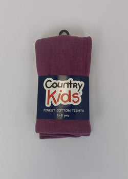 Country Kids - Luxury cotton tights - Aubergine