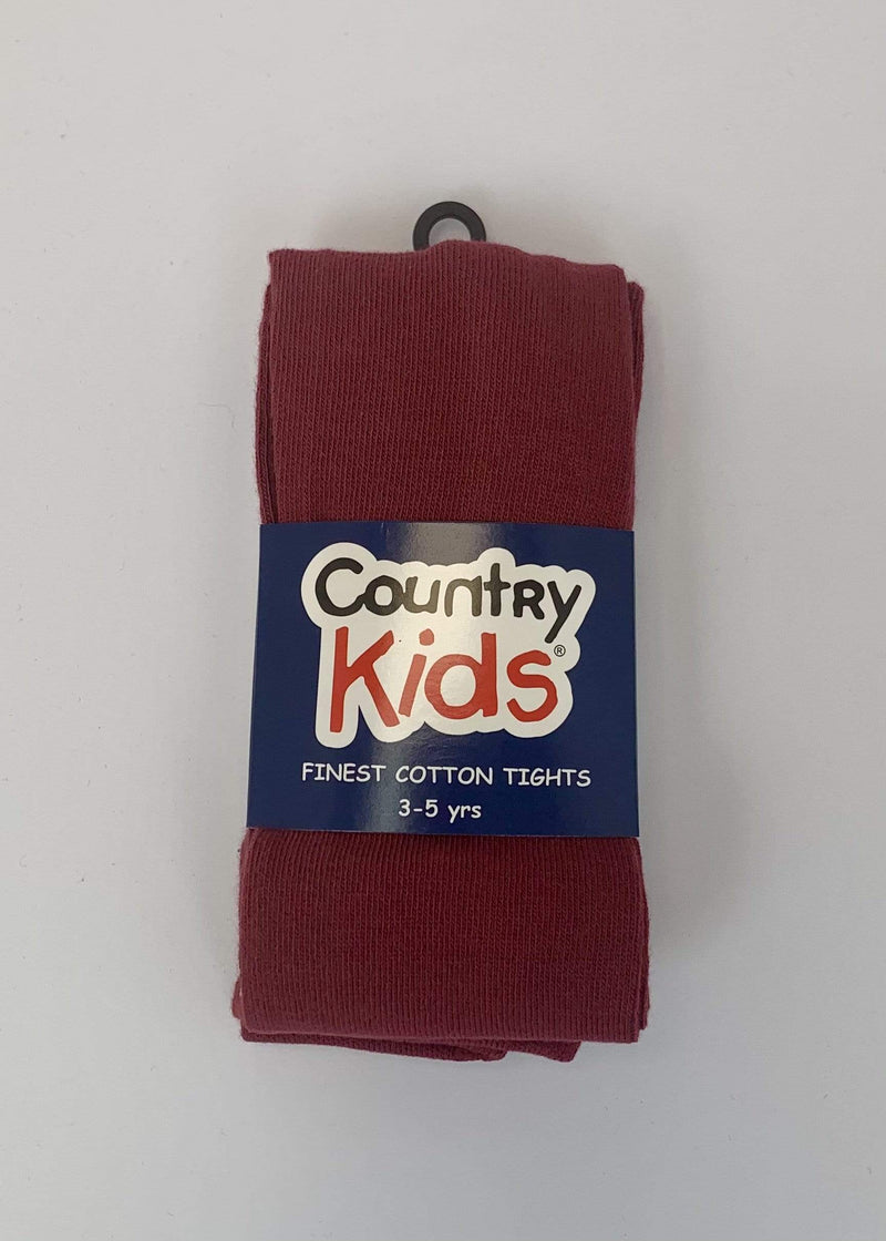 Country Kids - Luxury cotton tights - Burgundy