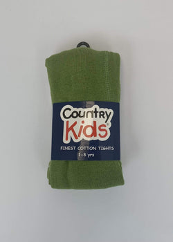 Country Kids - Luxury cotton tights - Olive