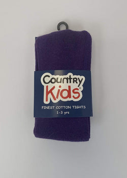 Country Kids - Luxury cotton tights - Purple